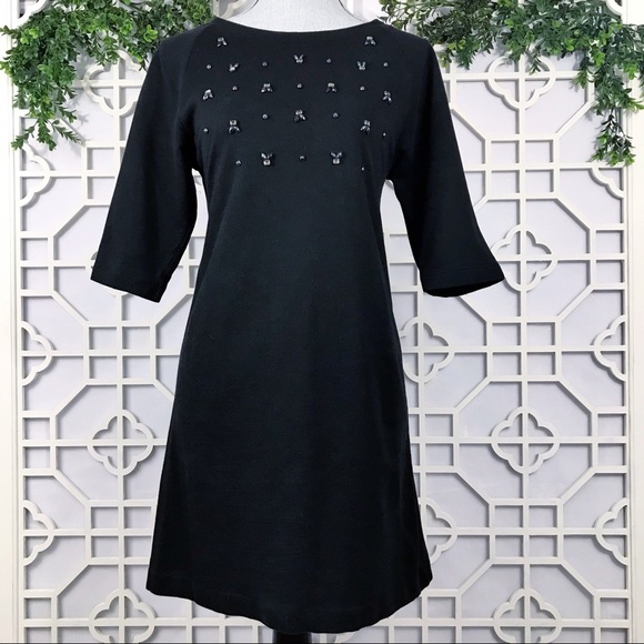 embellished sweater dress